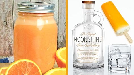 You'll Be Sippin' This DIY Dreamsicle Moonshine All Summer Long - DIY Ways Orange Creamsicle Moonshine Recipes, Dreamsicle Moonshine, Orange Creamsicle Moonshine, Creamsicle Moonshine, Vanilla Coffee Creamer, French Vanilla Coffee, Moonshine Recipes, Vanilla Vodka, Orange Creamsicle