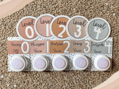 Best Classroom Displays, Spotty Neutral Classroom, Aethstetic Classroom, Grade R Classroom Decor, Classroom Line Up Floor Decals, Teacher Classroom Decor Ideas, Math Decorations Classroom Elementary, Elementary Classroom Decor Boho, Classroom Themes Neutral