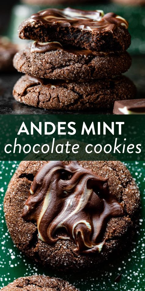 Christmas Andes Mint Cookies, Andes Mints Recipes, Mint Bars Recipes, Andies Mint Cookies, Mint Dessert Recipes, Andes Mint Brownies, Mint Cookies Recipe, Andes Mint Cupcakes, Mint Chocolate Cookies