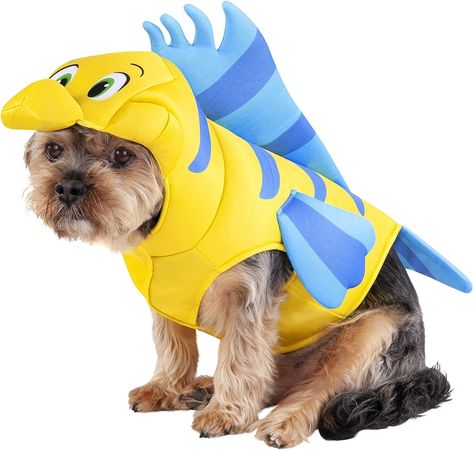 Flounder from the Little Mermaid, pet costume Flounder Costume, Fish Costume, Little Mermaid Costume, Cat Costume, Cute Fish, Mermaid Costume, Dog Costumes, Dog Costume, Cat Costumes