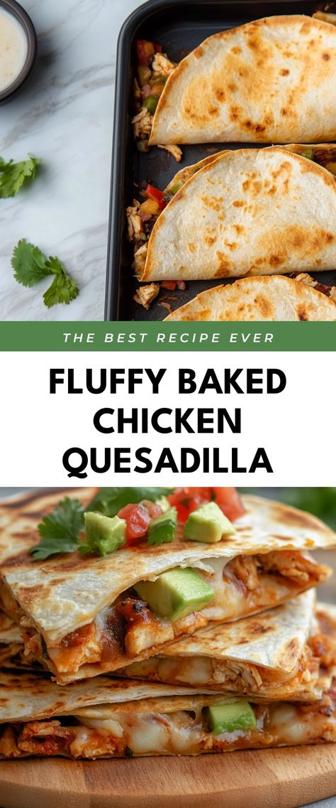 Image for Fluffy Baked Chicken Quesadilla Chicken Quesadillas Baked, Oven Tacos Baked, Baked Chicken Quesadilla, Family Taco Night, Tacos Baked, Oven Tacos, Healthy Baked Chicken, Taco Bake, Yummy Chicken