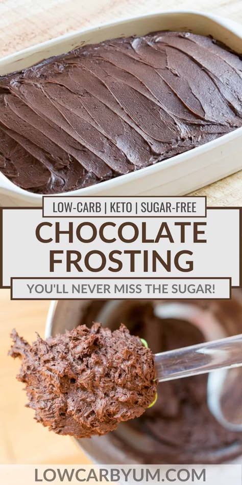 Keto Cake Icing Recipe, Keto Cake Icing, Low Carb Icing For Cake, Keto Frosting Recipe, Keto Cake Frosting, Sugar Free Chocolate Frosting, Keto Chocolate Frosting, Keto Popsicles, Keto Frosting