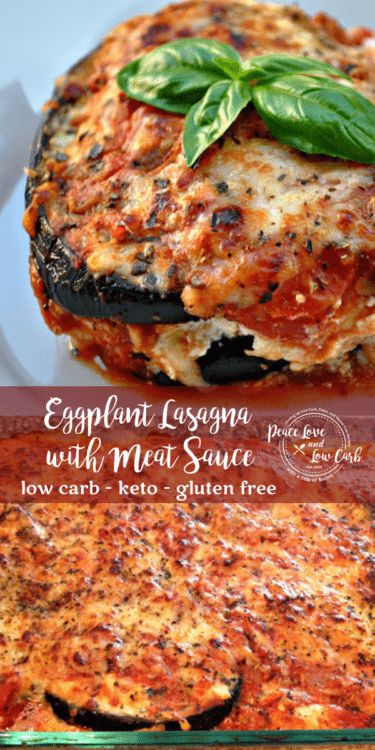 Eggplant Lasagna With Meat, Lasagna With Meat Sauce, Peace Love And Low Carb, Low Carb Lasagna, Eggplant Lasagna, Meat Sauce Recipes, Keto Lasagna, Eggplant Dishes, Boiled Egg Diet Plan