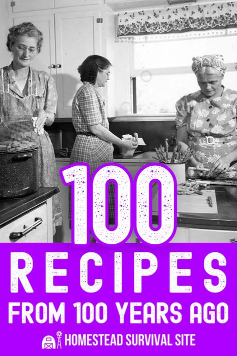 This collection of 100 recipes from 100 years ago offers a delightful journey into the past, featuring dishes that are very rare nowadays. You'll find recipes for things like bacon muffins, graham pop-overs, hot cross buns, peanut butter pancakes, lemon citron cake, Cornflake fancies, squash pudding, fish loaf, poorhouse soup, sour cream pie, breakfast apples, tomato fritters, and many other recipes few people make these days. 100 Year Old Recipes, Pancakes Lemon, Squash Pudding, Breakfast Apples, Tomato Fritters, Pop Overs, Antique Recipes, Sour Cream Pie, Survival Recipes