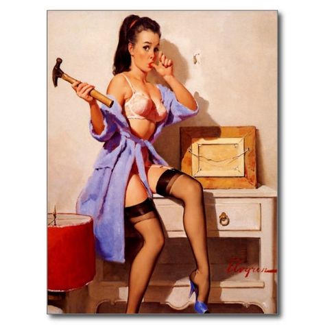 Vintage Retro Gil Elvgren Decorator Pin Up Girl Post Card Vintage Pin Ups, Arte Pin Up, American Dreams, Vintage Foto's, Pinup Vintage, Donna Reed, Pin Up Vintage, Pin Up Girl Vintage, Gil Elvgren