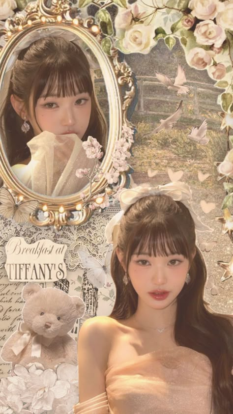 wonyoung ♡ #wonyoung #ive #kpop #music #vintage #aesthetic Music Vintage Aesthetic, Aesthetic Shuffles, Online Scrapbook, Kpop Iphone Wallpaper, Soft Pink Theme, Book Cover Template, Bow Wallpaper, Pop Posters, Kpop Music