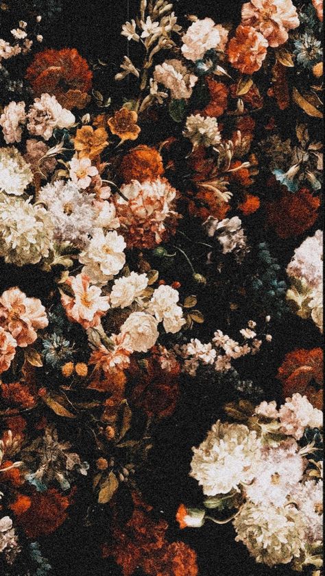 Retro Dark Aesthetic, Dark Floral Wallpaper Iphone, Wet Flowers Wallpaper, $ui̇ci̇deboy$ Wallpaper, Fall Floral Aesthetic, Dark Vintage Wallpaper, Fall Flowers Aesthetic, Fall Floral Wallpaper, Dark Flower Aesthetic