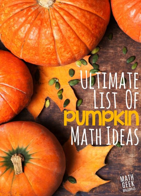 Ultimate Collection of Pumpkin Math Ideas for K-12 Pumpkin Math Activities, Summer Math Activities, Fall Math Activities, Pumpkin Math, Free Math Resources, Stem Resources, Math Geek, Kids Math, Summer Math