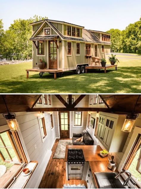 Tiny House On Wheels Design, Diy Tiny House Plans, Design Casa Piccola, Timbercraft Tiny Homes, Tiny House Company, Diy Tiny House, A Small House, Building A Tiny House, Tiny House Inspiration