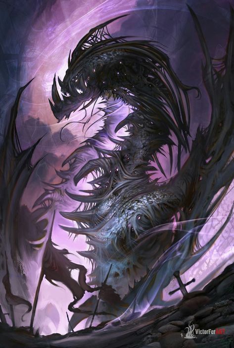 Eldritch Dragon, Creepy Fantasy Art, Chaos Dragon, Chinese New Year Dragon, D D Monsters, Eldritch Horror, Dragon Images, Here Be Dragons, Technology Wallpaper