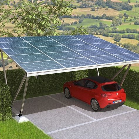 Proper Carport Design for Your Small House Space - gramydeco.com Shed Type Roof, Carport Design, Woods Cottage, Wooden Carports, Building A Carport, Solar Carport, Carport Ideas, Solar Panel Mounts, Solar Roof Tiles