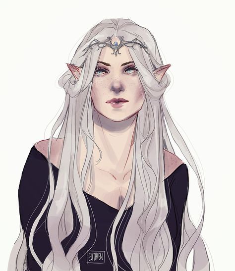 . Weiblicher Elf, Snow Elf, Woodland Realm, Elves Fantasy, Female Elf, Elf Art, High Elf, Dungeons And Dragons Characters, Thranduil