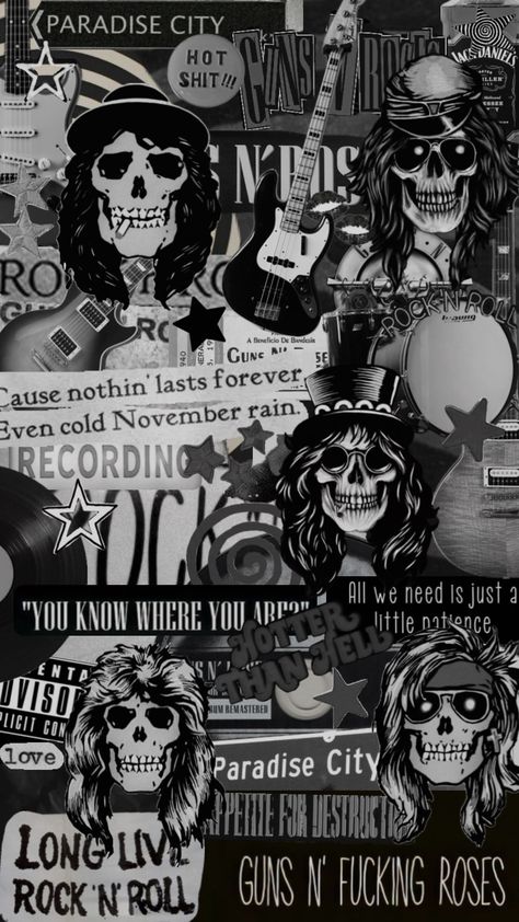 #gunsnroses Cold November Rain, Rock N Roll Art, Rock Band Posters, November Rain, Paradise City, Hello Kitty Aesthetic, Band Wallpapers, Heavy Metal Music, Rose Wallpaper