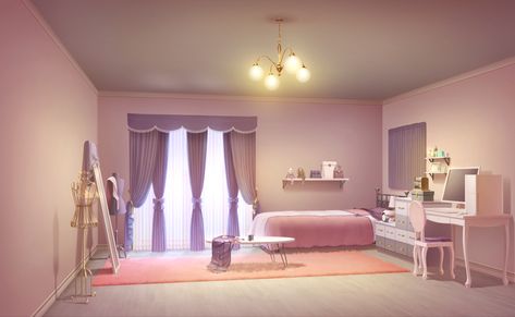 Places Background, Anime Houses, Akiyama Mizuki, Anime House, Dorm Design, Anime Places, Old Room, Green Screen Video Backgrounds, Anime Room