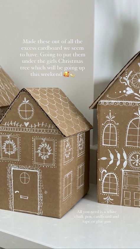 Cardboard Houses, The Best Dessert, Christmas Gingerbread House, Christmas Feeling, Best Dessert, Homecoming Proposal Ideas, Wonderful Time Of The Year, Wrapping Ideas, Merry Little Christmas