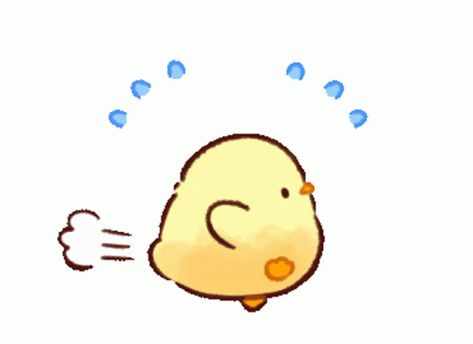 Cute Line Stickers, Line Sticker Gif, Soft And Cute Chick, Cute Animations, Im Free, Cute Animation, Cute Kawaii Animals, Cute Chickens, Gif Animation