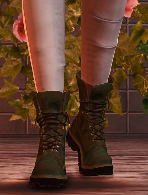 Homeless Clothes, Walking Dead Clothes, Lumberjack Boots, Ts4 Shoes, Apocalypse Clothing, Zombie Apocalypse Outfit, Army Shoes, Survival Clothing, Sims 4 Cc Shoes