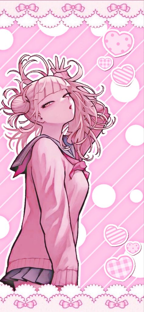 Mha Pink Wallpaper, Mha Toga Wallpaper, My Hero Wallpaper Iphone, Mha Background Characters, Himiko Toga Wallpaper Aesthetic, Mha Phone Wallpapers, Pink Anime Aesthetic Wallpaper, Mha Wallpaper Iphone, Mha Wallpaper Aesthetic