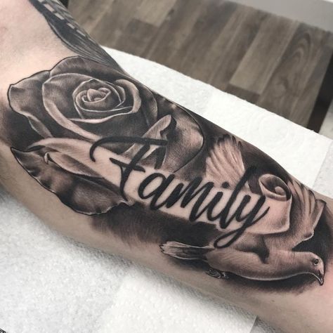 Family Tattoos For Men Bicep, Family Bicep Tattoo Men, Tattoo Inner Bicep Men, Inner Bicep Name Tattoo Men, Mens Inner Arm Tattoo, Men’s Inner Bicep Tattoo, Tattoo On Biceps Men, Inner Biceps Tattoo, Men Inner Bicep Tattoo