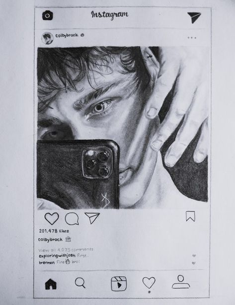 | Sam and Colby | Drawing | sketch | youtube | youtuber | ghosthunting | paranormal | instagram | art | fan art | brennan | exploringwithjosh | black artist Colby Cheese, Art Fan, Fangirl Problems, Colby Brock, Sam And Colby, Fan Art Drawing, Instagram Art, Black Artists, Colby