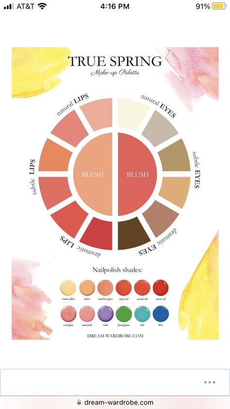 Warm Spring Makeup, True Spring Makeup, Spring Skin Tone, Cold Skin Tone, True Spring Palette, Warm Spring Palette, Warm Spring Color Palette, True Spring Color Palette, Warm Spring Outfits