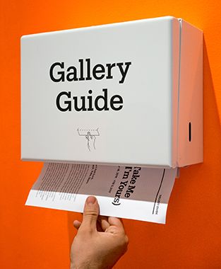 Gallery Guide Dispenser | More متحف فني, Interaktives Design, معرض فني, Exhibition Display Design, Unconventional Design, Museum Exhibition Design, Interactive Exhibition, Design Club, Jewish Museum