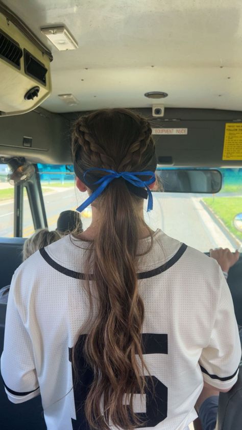 Tennis Hairstyles, Tennis Hair, Cute Volleyball Hairstyles, Soccer Hairstyles, Volleyball Hair, Soccer Hair, Track Hairstyles, Softball Hairstyles, Cheer Hair