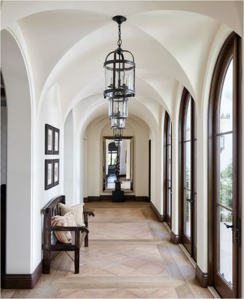 Enviable Interior Arches | Centsational Style French Castle Interior, Spanish Style Home Interior, Arch Entryway, Penthouse Interior, European Cottage, Rooms Design, Hallway Designs, Spanish Style Home, Hill Interiors