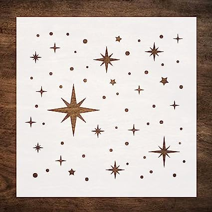 Star Wall Stencil, Stars Stencil, Nursery Drawings, Painting On Wall, Wall Stencil Patterns, Stencil Painting On Walls, Stencil Projects, Leaf Stencil, Star Stencil