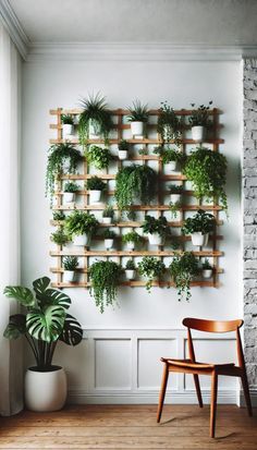 Plant Wall Feature, Chalkboard Wall Calendars, Plant Walls, Paper Flower Wall Art, Wall Planters Indoor, Hanging Wall Planters, Wooden Trellis, Plant Wall Decor, Vertical Garden Wall