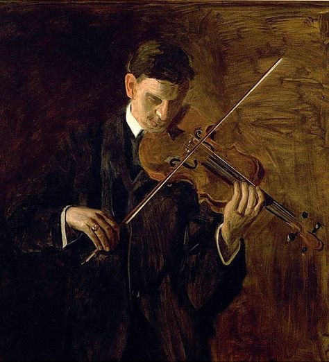 Thomas Eakins | The Violinist, 1904 Thomas Eakins, American Realism, Cthulhu Mythos, Musical Art, Literature Quotes, Canadian Art, Mystical Art, Oil Painting Reproductions, Aesthetic Painting