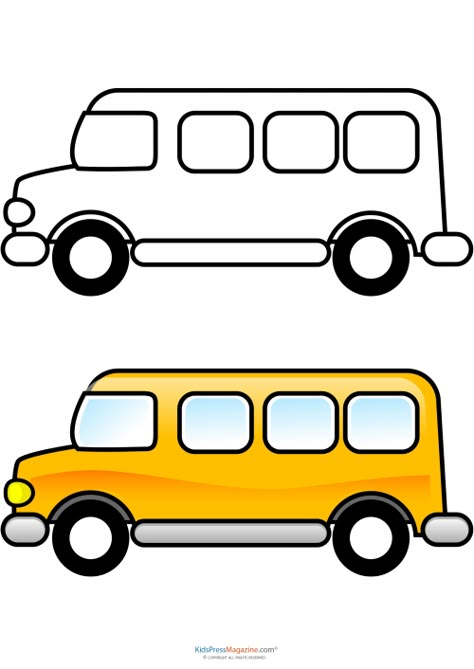 Match Up Coloring Pages – School Bus  #children's #stress #relief #color #for #concentration #skill #building School Bus Clipart, School Bus Drawing, Bus Clipart, Bus Drawing, School Drawing, Community Helpers Preschool, Skill Building, Wheels On The Bus, Basic Drawing