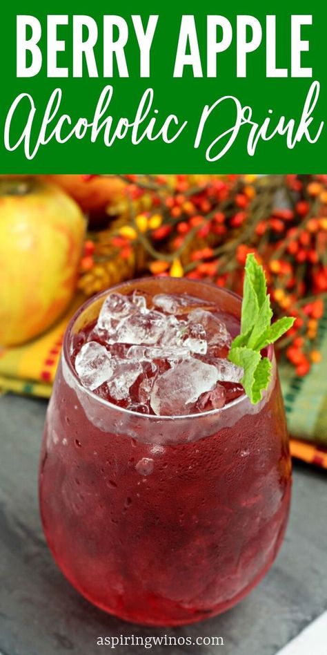 Oct 2, 2020 - Rum, apple and berry make this cocktail a delightful refresher perfect any time of year but especially during the fall. Perfect by the fire or after hikes. Cocktail Recipes Fall, Autumn Cocktails, Fall Drink Recipes, Alcoholic Punch Recipes, Apple Cocktail, Alcoholic Punch, Fall Cocktails Recipes, Fall Drink, Fall Cocktail