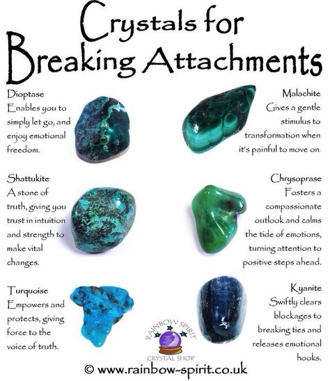 Crystals for breaking attachments/letting go Chakra Clearing, Reiki Symbols, Crystal Guide, Crystals Healing Properties, Spiritual Crystals, Reiki Healing Crystals, Crystal Therapy, Crystal Healing Stones, Crystal Magic