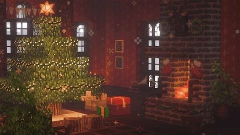 Minecraft Aesthetic, Merry Christmas And Happy Holidays, Minecraft Christmas, Christmas Gif, Christmas Aesthetic, Happy Holidays, Red Green, Minecraft, Holiday Season