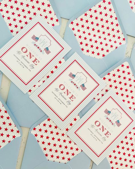 🎉🏅 One all American Boy! 🏅🎉 With the Olympics wrapped up, it’s time to to feature this little champion’s first birthday invitation! Check out the adorable red, white, and blue invitation design that sets the stage for an unforgettable, patriotic bash. Want a custom invitation that matches your unique party theme? Book your custom invitations today, and let’s bring your vision to life! 🎈🎂 #FirstBirthday #PartyInvitations #RedWhiteAndBlue #BirthdayCelebration #CustomDesign #LaurelLuxeDesigns... All American One Birthday, One All American Boy Birthday, All American Boy Birthday Party, White And Blue Invitation, Unique Party Themes, All American Boy, Blue Invitation, Boy Black, American Boy