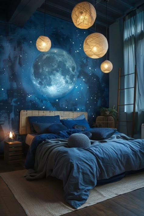 29 Dark Cozy Bedroom Ideas for an Elegant Room 29 Dark Cozy Bedroom Ideas, Bedroom Decor Pictures, Dark Cozy Bedroom, Ocean Bedroom, House Aesthetics, Cozy Bedroom Decor, Elegant Room, Constellation Art, Dream Bedroom Inspiration