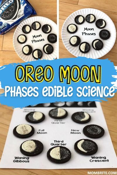 Science Activities School Age, Stem Moon Activities, Phases Of The Moon Craft Preschool, Stem Space Activities Preschool, Space Themed Experiments, Homeschool Science Experiments 3rd Grade, Preschool Outerspace Craft, Space Water Activities, Edible Science Projects