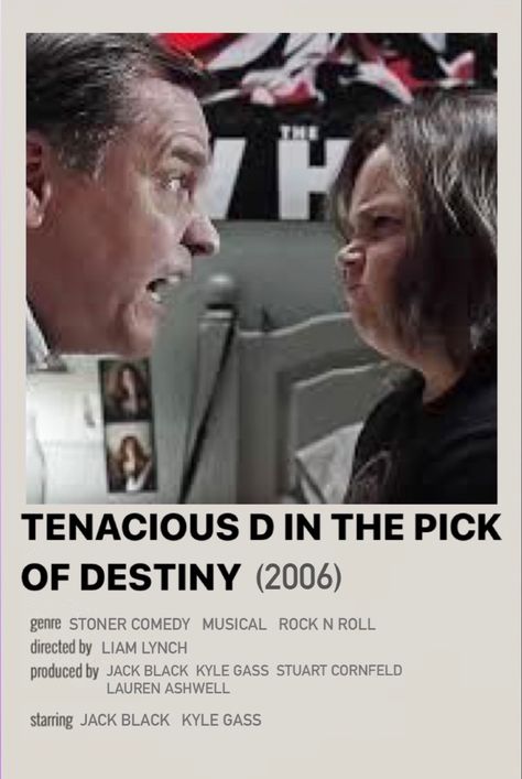 Pick Of Destiny, Polaroid Movie Poster, Tenacious D, Jack Black, Next Chapter, Movie Poster, Rock N Roll, Movies And Tv Shows, Destiny