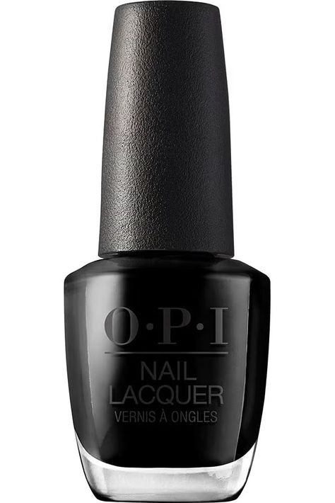 OPI Nail Lacquer in Black Onyx Opi Dark Colors, Opi Gel Nail Polish, Champagne Nails, Opi Nail Polish Colors, Opi Fall, Navy Nails, Essie Polish, Nail Polish Colors Fall, Gold Nail Polish