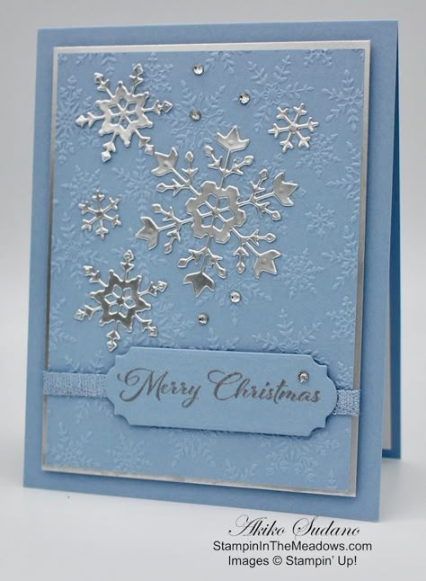 Stampinup Snowflake Wishes, Su Snowflake Cards, Stampin Up Snowflake Splendor, Stampin Up Stylin Snowfolk, Stamp In Up Christmas Cards, Snowflake Cards Handmade Stampinup, Snowflake Christmas Cards Handmade, Side Step Christmas Cards, Stampinup Christmas Cards 2022 & 2023