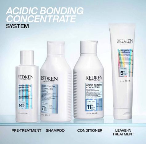 Most haircare systems, like Redken Acidic Bonding Concentrate, were created to be used together for optimum results. #haircare#hairstyle #beauty Redken Acidic Bonding Concentrate, Redken Acidic Bonding, Acidic Bonding Concentrate, Redken Shampoo, Redken Hair Products, Hair Quiz, Beauty Marketing, Best Serum, Purple Shampoo