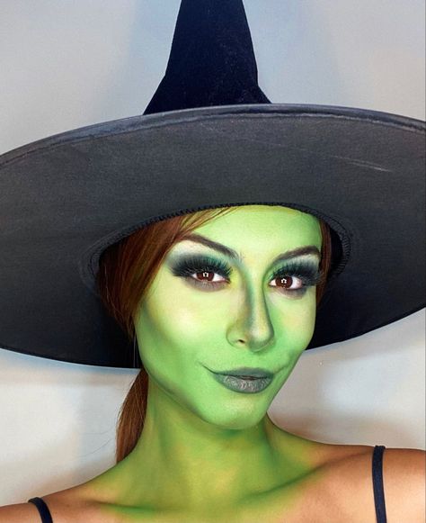 Elfaba Makeup, Elfaba Costume, Elphaba Costume Diy, Wicked Witch Of The West Costume Diy, Wicked Witch Makeup Wizard Of Oz, Glenda And Elphaba Costume, Wicked Witch Of The West Make Up, Elfaba Wicked, Wicked Witch Of The West Costume