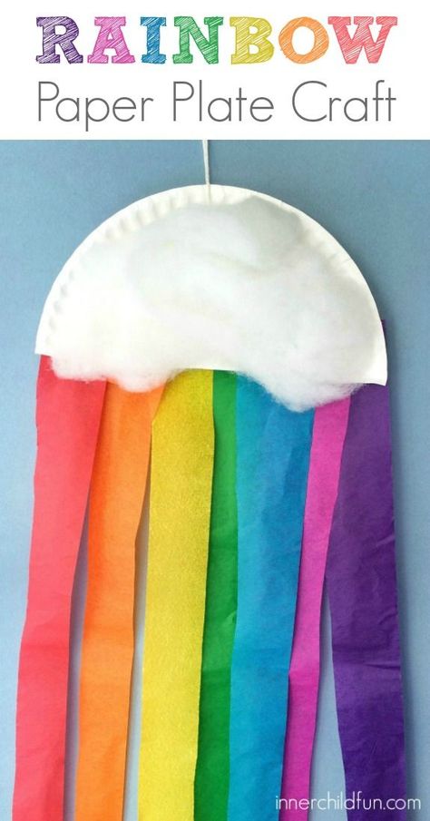 Rainbow Paper Plate Craft for Preschoolers Paper Plate Crafts For Preschoolers, Spring Kindergarten Activities, Preschool Creative Art, Spring Crafts Preschool, Craft For Preschoolers, Paper Plate Craft, Crafts For Preschoolers, March Crafts, St Patricks Day Crafts For Kids