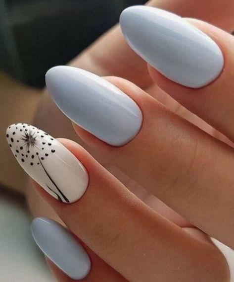 Nail Art Dessin, Nail Art Bleu, Blue Nail Art Designs, Cute Spring Nails, Nail Art Designs Summer, Blue Nail Art, Simple Nail Art Designs, Blue Nail, Designs Nail