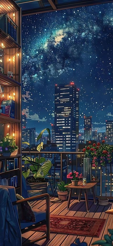 Cute Night Time Wallpapers, Dreamy Art Aesthetic, Dreamy Aesthetic Wallpaper, Night City Illustration, City Night Wallpaper, Night City Wallpaper, Dreamy Artwork, Cute Simple Wallpapers, Cool Wallpapers Art