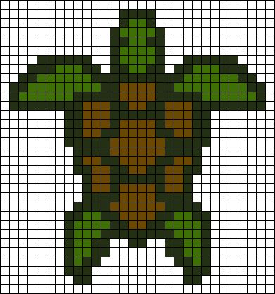 Alpha Patterns Turtle, Turtle Pixel Art Grid, Sea Turtle Pixel Art, Turtle Alpha Pattern, Turtle Perler Bead Pattern, Pixel Turtle, Jellyfish Pixel Art, Turtle Knitting Pattern, Ocean Pixel Art