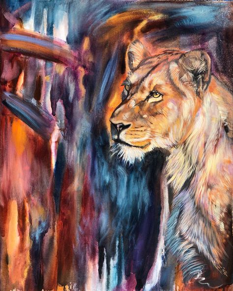 Andrea Tramutolo, Sale Email, Embrace The Chaos, Lion Art, The Chaos, Various Artists, Realism, Painting Ideas, Abstract Painting