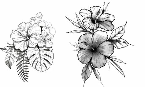 I will draw botanical tattoo, hand drawn flower tattoo custom floral tattoo sketch Hand Drawn Flower Tattoo, Floral Tattoo Sketch, Draw Botanical, Sketch Mandala, Hawaii Flowers, Writing Websites, Flower Sketch, Tattoo Hand, Botanical Tattoo