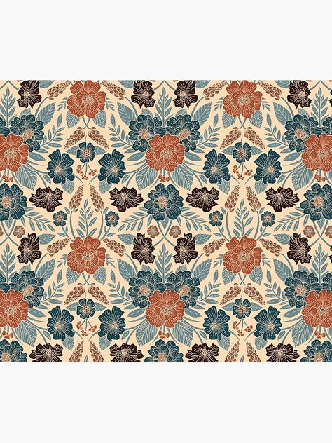 Rust Curtains, Fall Floral Pattern, Brown Shower Curtain, Curtain Ideas, Curtains For Sale, Dark Teal, Fall Floral, Blue Brown, Ivy